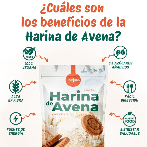 Harina de Avena Sabor Speculoos 1KG - Imagen 3