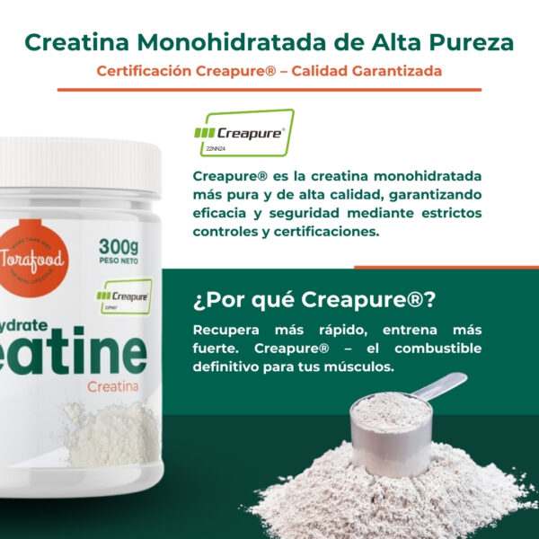 Creatina Creapure Monohidratada Neutra 300g - Imagen 4