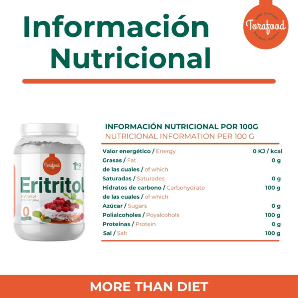 Eritritol Edulcorante Natural 1KG - Imagen 4