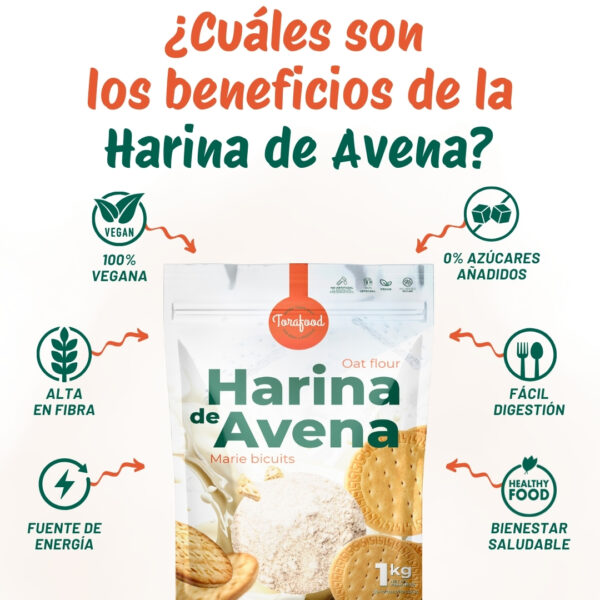Harina de Avena Sabor Galleta Maria 1KG - Imagen 3
