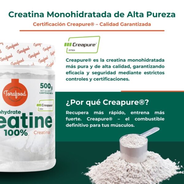 Creatina Creapure Monohidratada Neutra 500G - Imagen 6