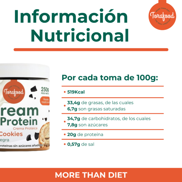 Crema Proteica Black Cookies Chips 250G - Imagen 4