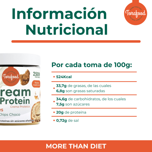Crema Proteica Cookies Chips 250G - Imagen 4