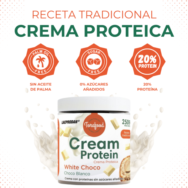 Crema Proteica Chocolate Blanco 250G - Imagen 3