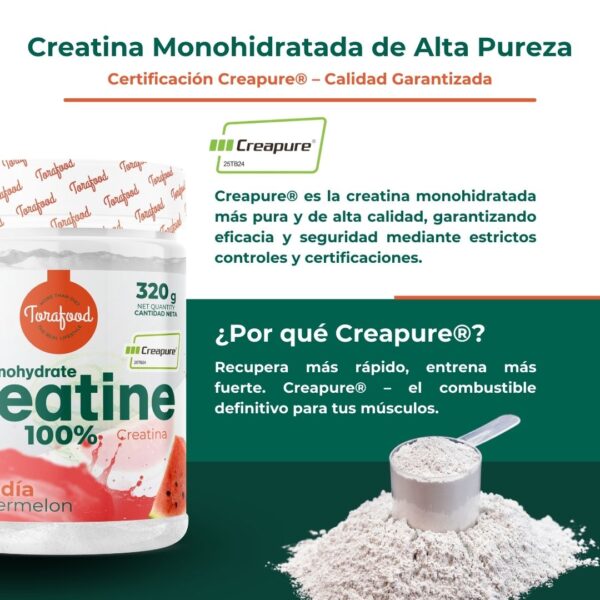 Creatina Creapure Monohidratada Sabor Sandia 320G - Imagen 6