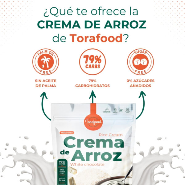 Crema de Arroz Sabor Chocolate Blanco 1KG - Imagen 5
