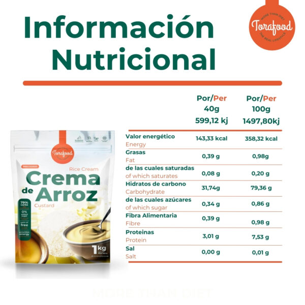 Crema de Arroz Sabor Natillas 1KG - Imagen 6